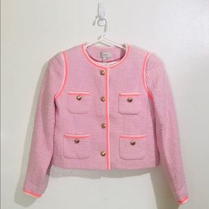 J.Crew Coral Tweed Jacket